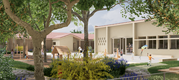 Cour de récréation - Nouvelle école - Saint-Hilaire (31)